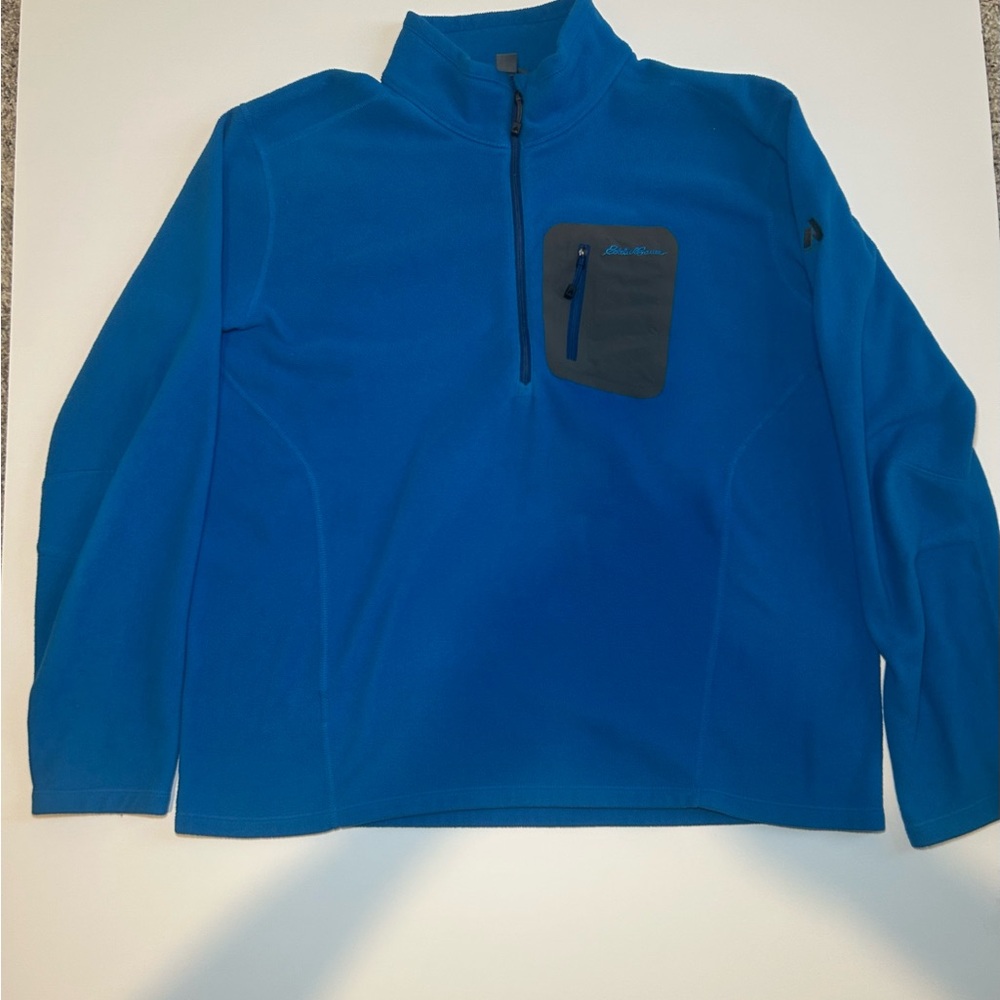 Eddie Bauer First Ascent Men's Zip-Up Blue Sweater